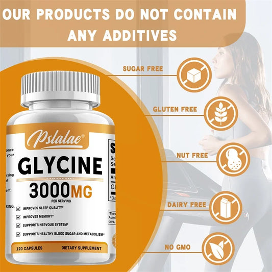 Glycine Capsules - Improve Sleep Quality and Suppress Appetite, Promote Deep Sleep