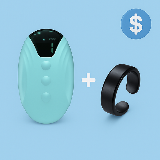 Complete Sleep Aid Bundle – Titanium Anti-Snore Ring + Handheld Sleep Aid Device