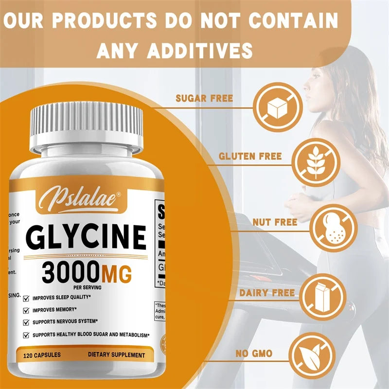 Glycine Capsules - Improve Sleep Quality and Suppress Appetite, Promote Deep Sleep