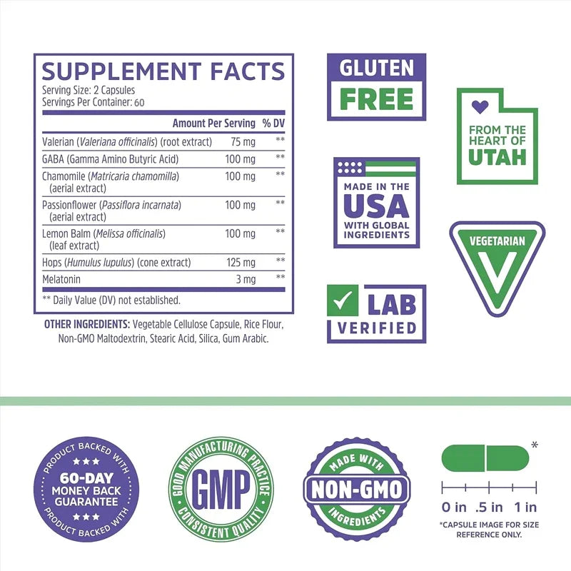 Valerian Root & Melatonin – Faster Sleep, Deeper Rest