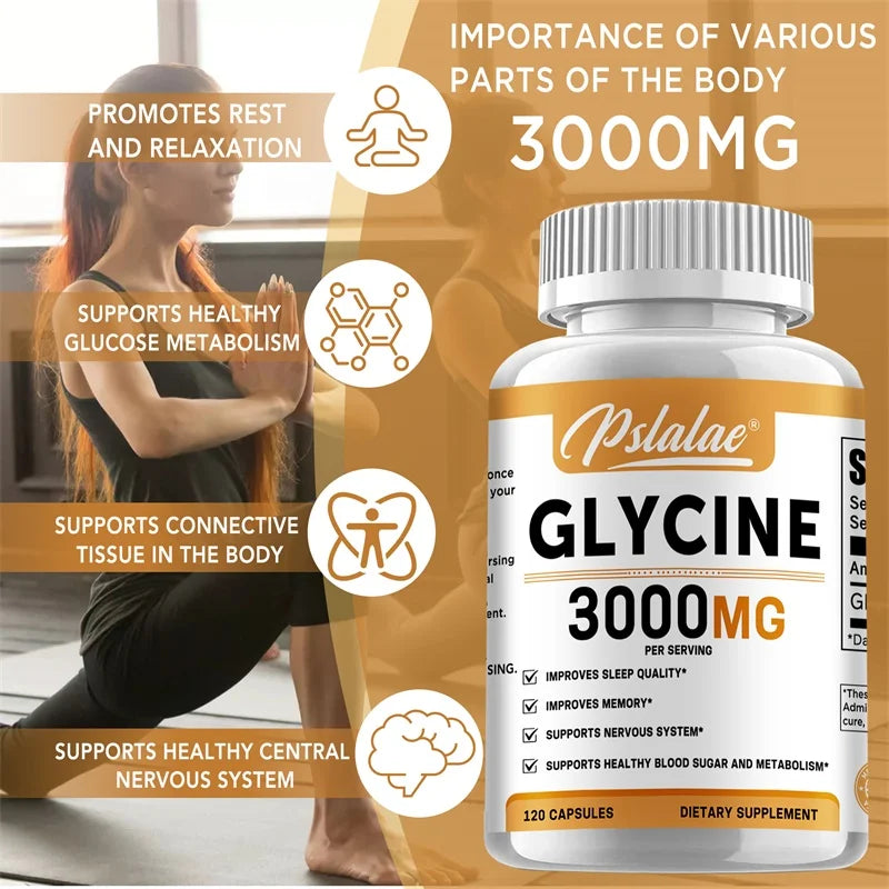 Glycine Capsules - Improve Sleep Quality and Suppress Appetite, Promote Deep Sleep